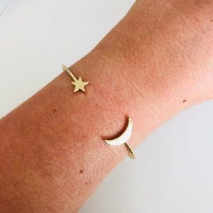ALV Jewels crescent and moon bracelet cuff
